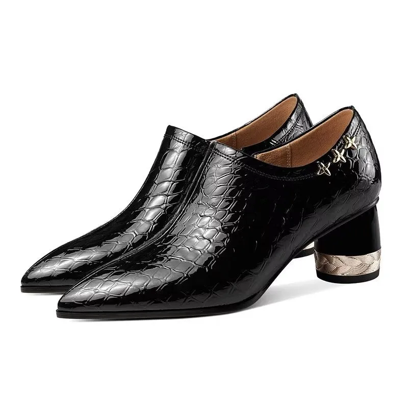 Luxury Exotic Pointed Toe Heeled Pumps