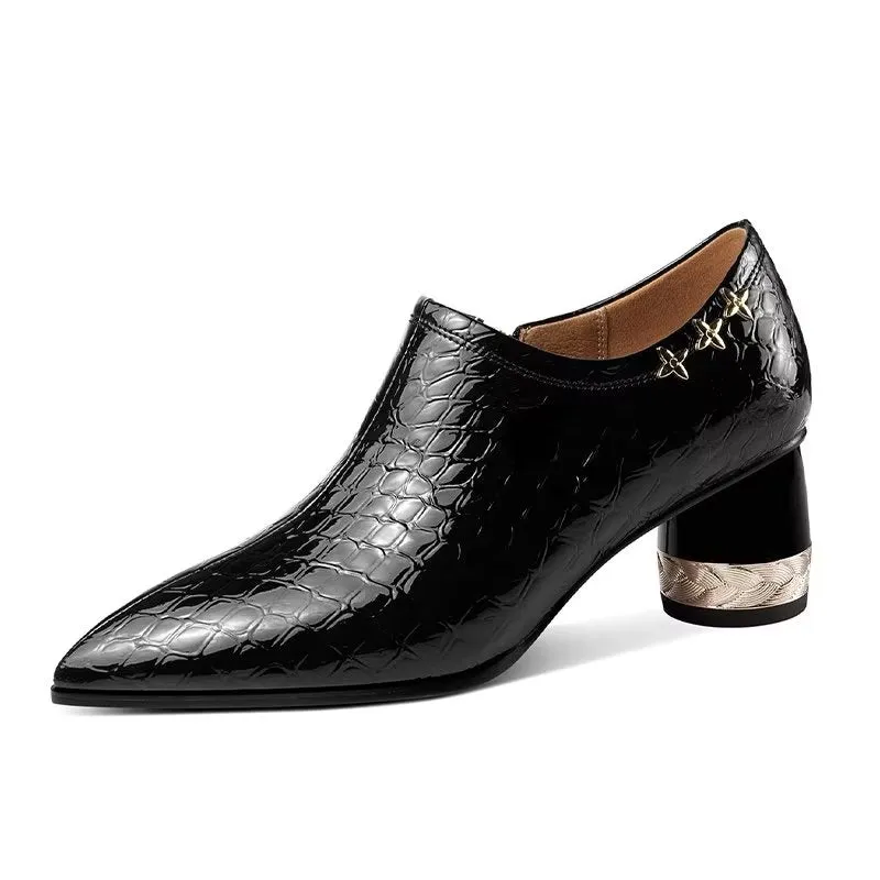 Luxury Exotic Pointed Toe Heeled Pumps