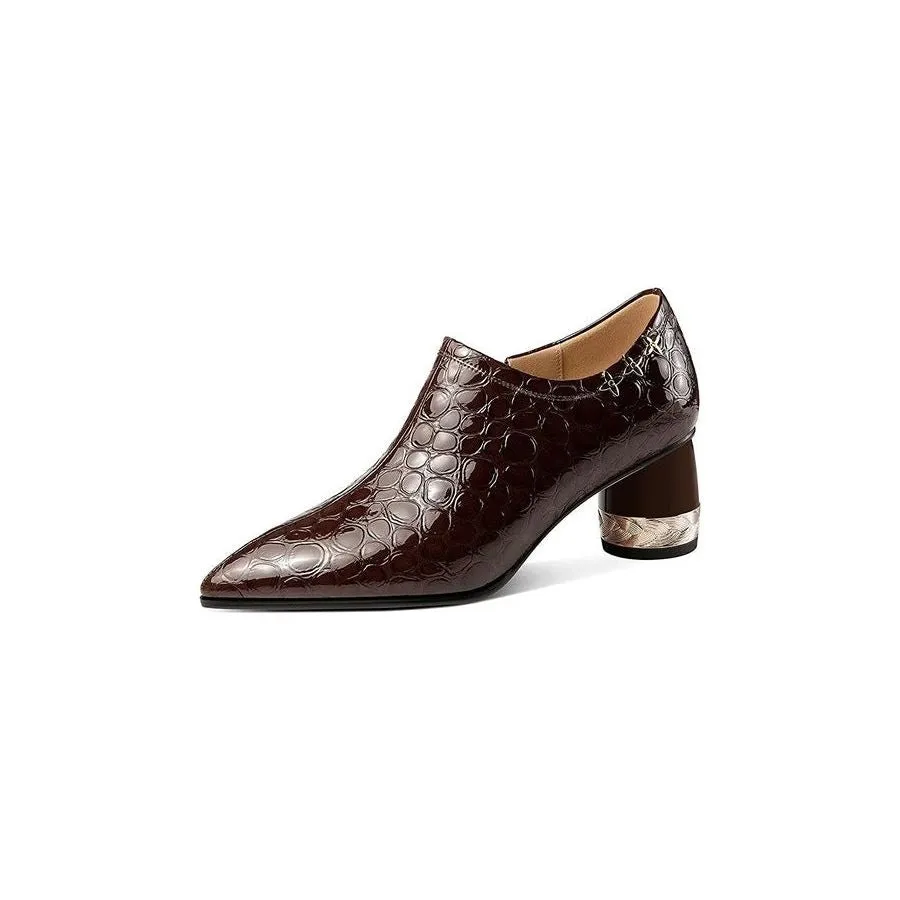 Luxury Exotic Pointed Toe Heeled Pumps
