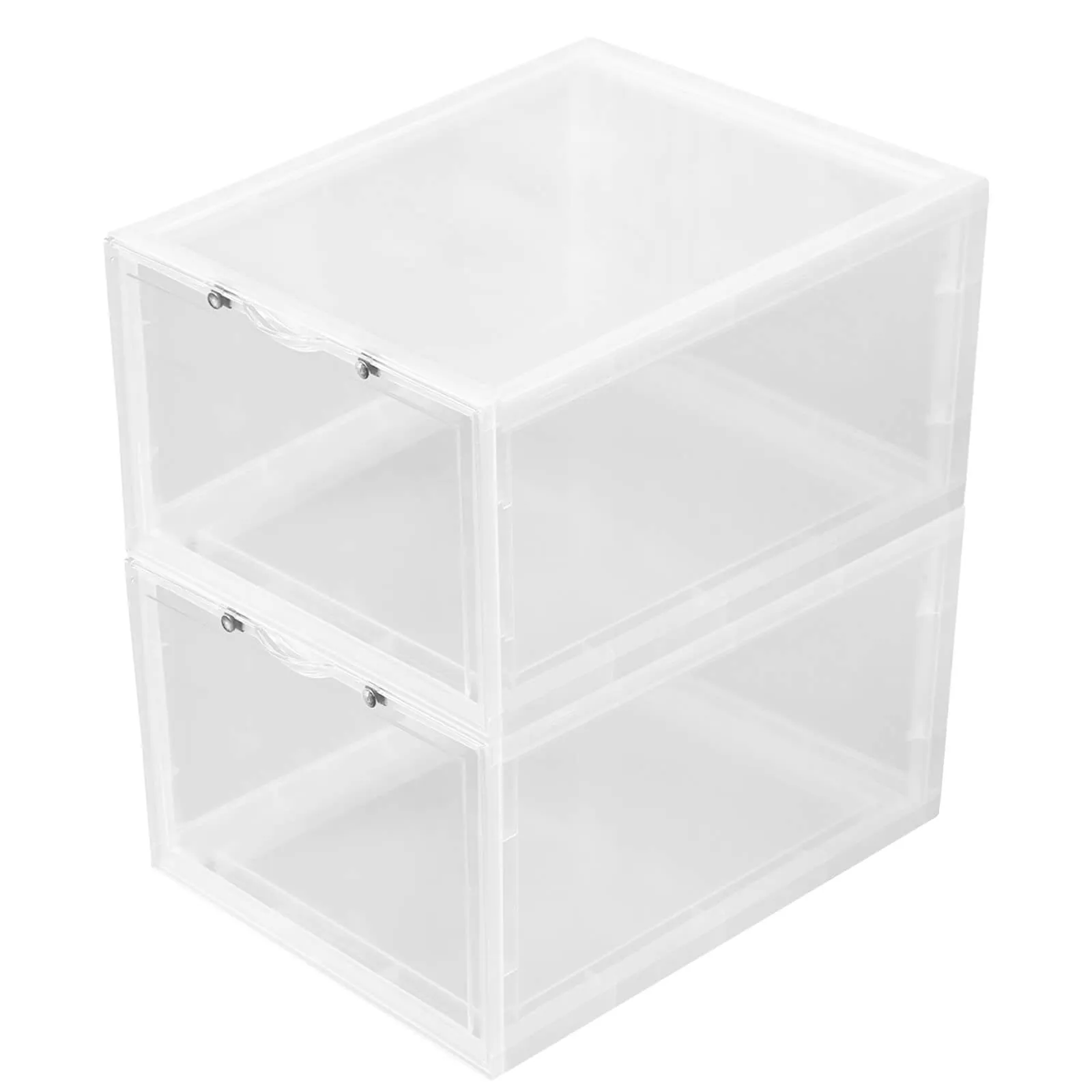 Magnetic Clear Sneaker Box Shoe Storage Case Shoe, 2 Pcs