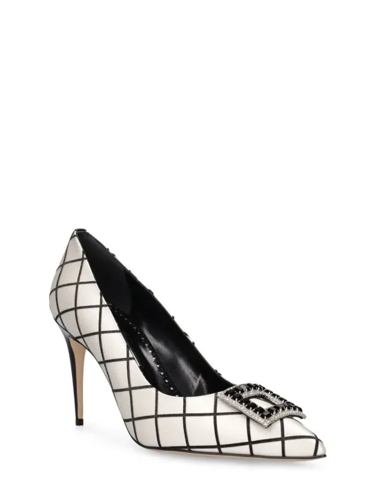 Manolo Blahnik   90mm Latexa satin pumps 