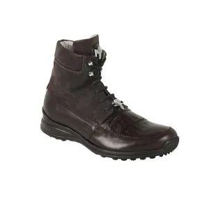 Mauri Designer Shoes Men's Designer Shoes Suede / Nappa Leather / Crocodile Sport Rust Demi Boots Art 8790 (MA4709)