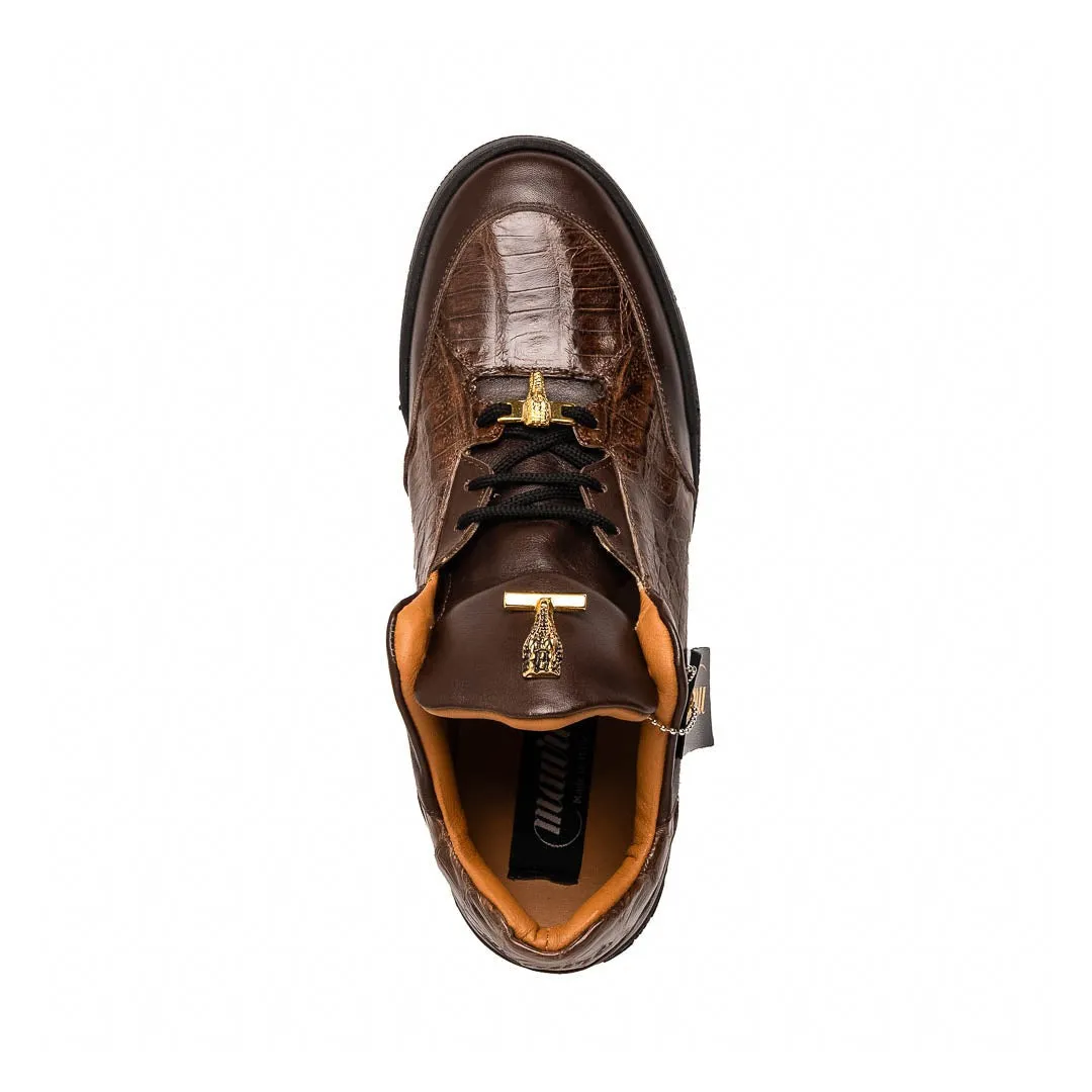 Mauri Ghost 8423 Men's Shoes Exotic Crocodile / Nappa Leather Sneakers (MA5649)