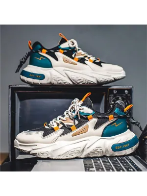 Men's Sports Shoes with Thickened Soles and Increased Height