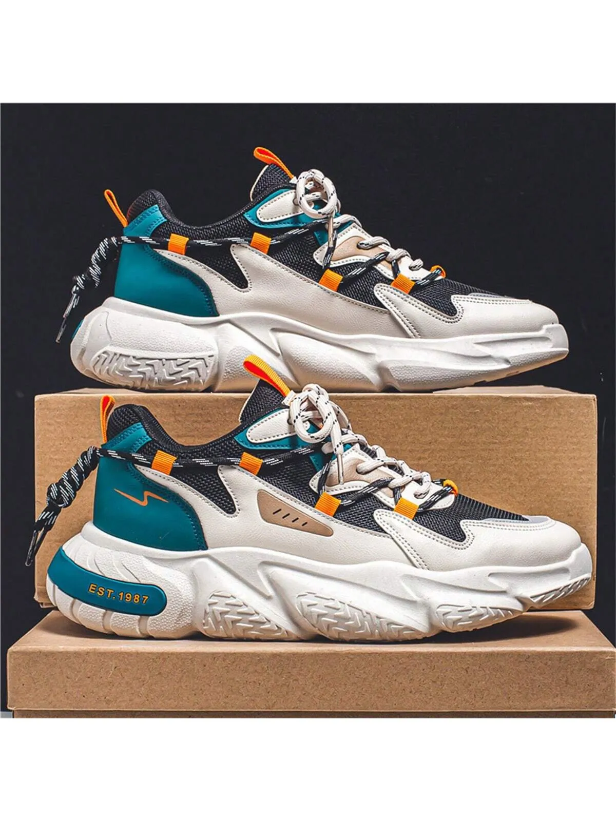 Men's Sports Shoes with Thickened Soles and Increased Height