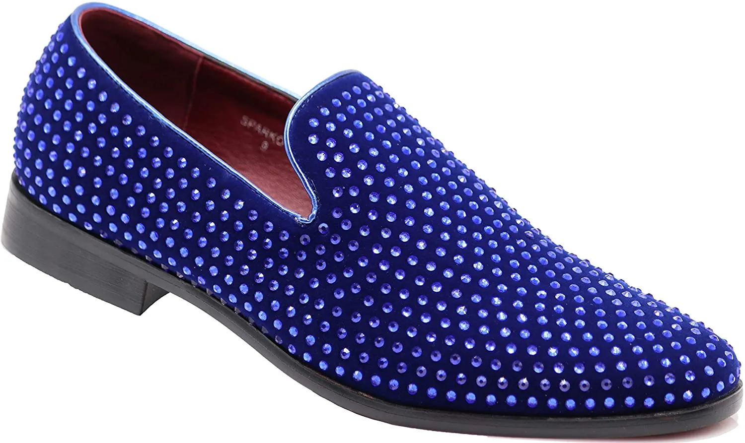 Men's White Velvet Rhinestone Studded Designer Shoes