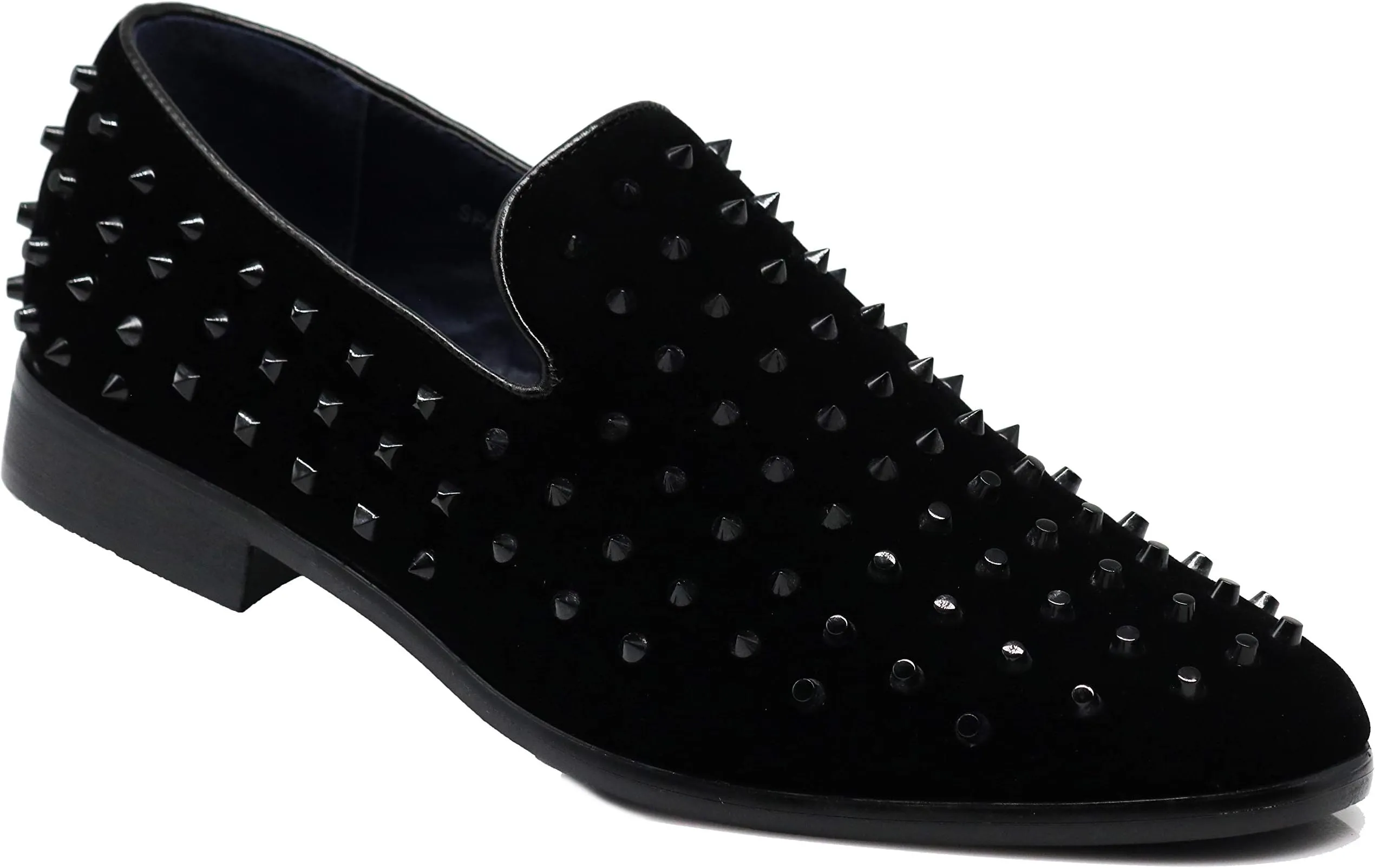 Men's White Velvet Rhinestone Studded Designer Shoes