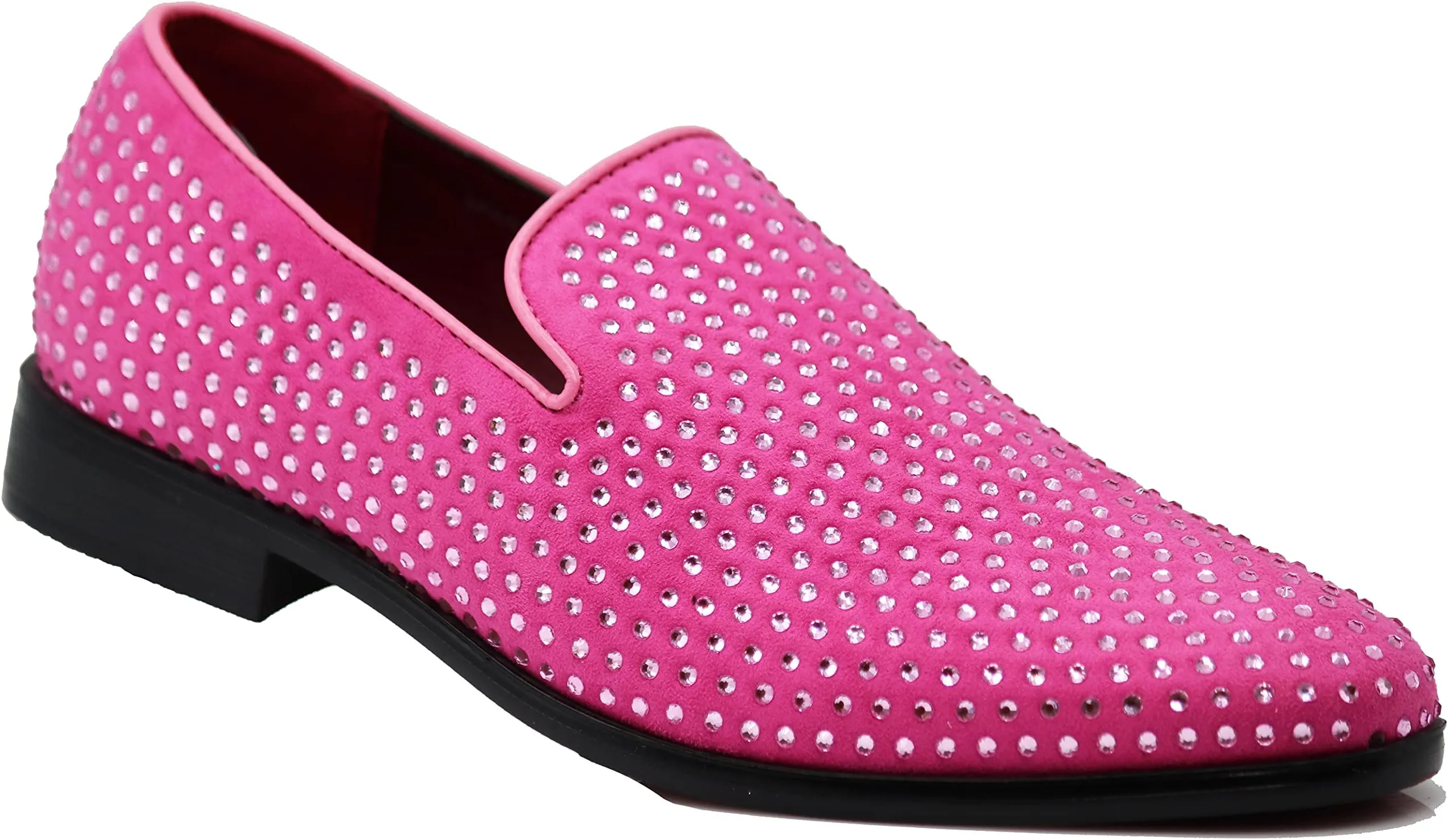 Men's White Velvet Rhinestone Studded Designer Shoes