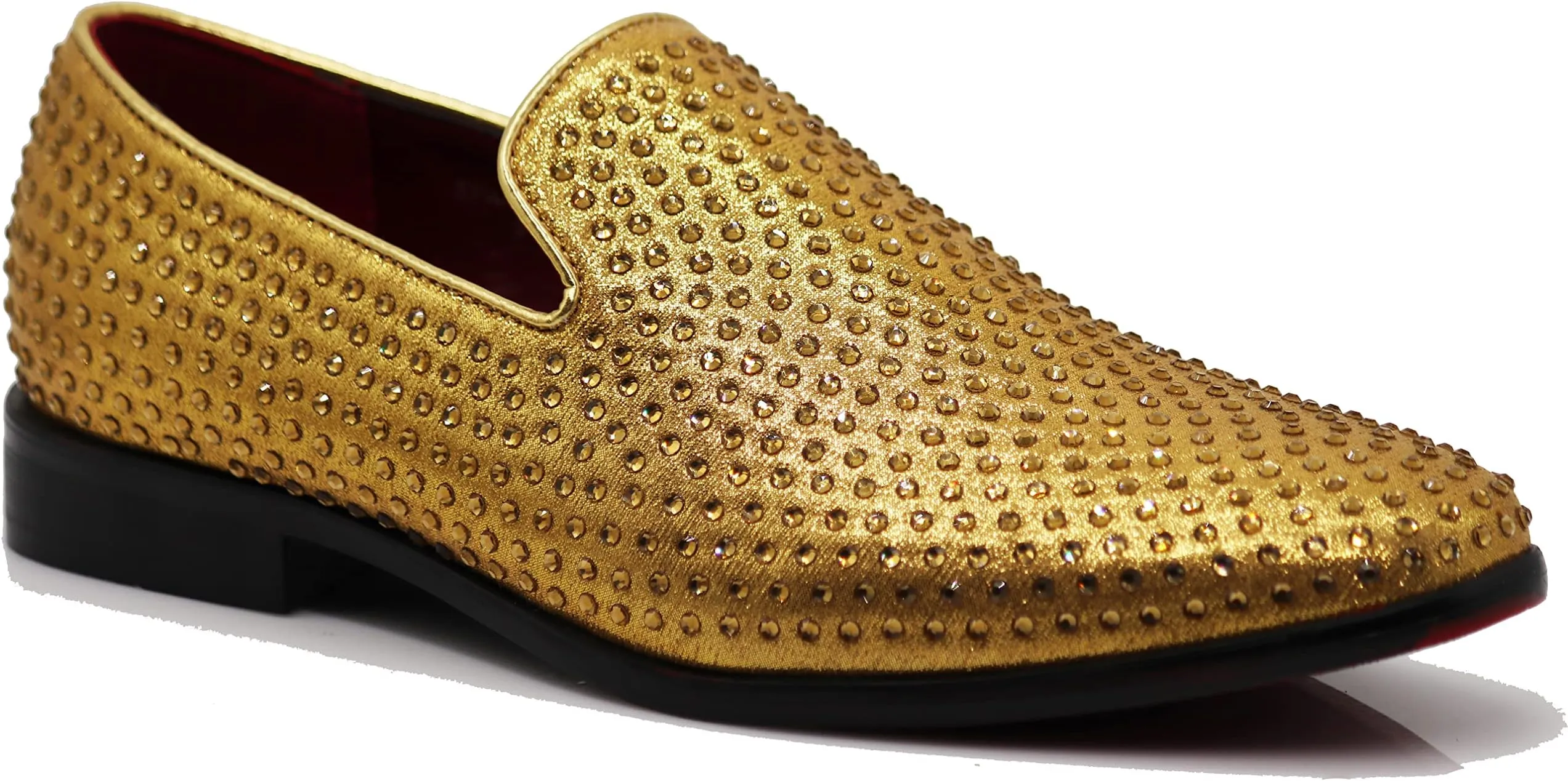 Men's White Velvet Rhinestone Studded Designer Shoes