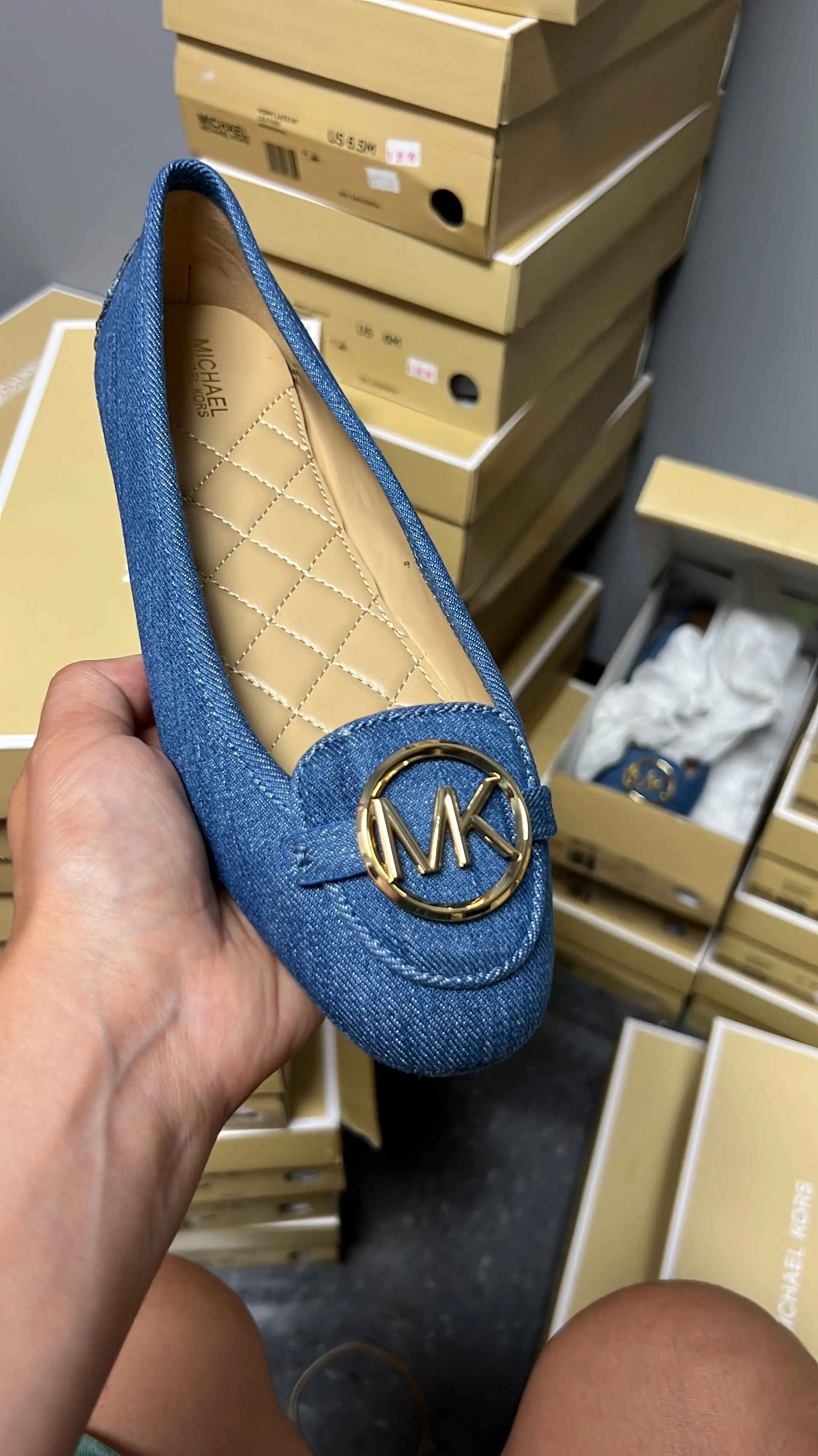 Michael Kors studded fulton ballet flats moccasins