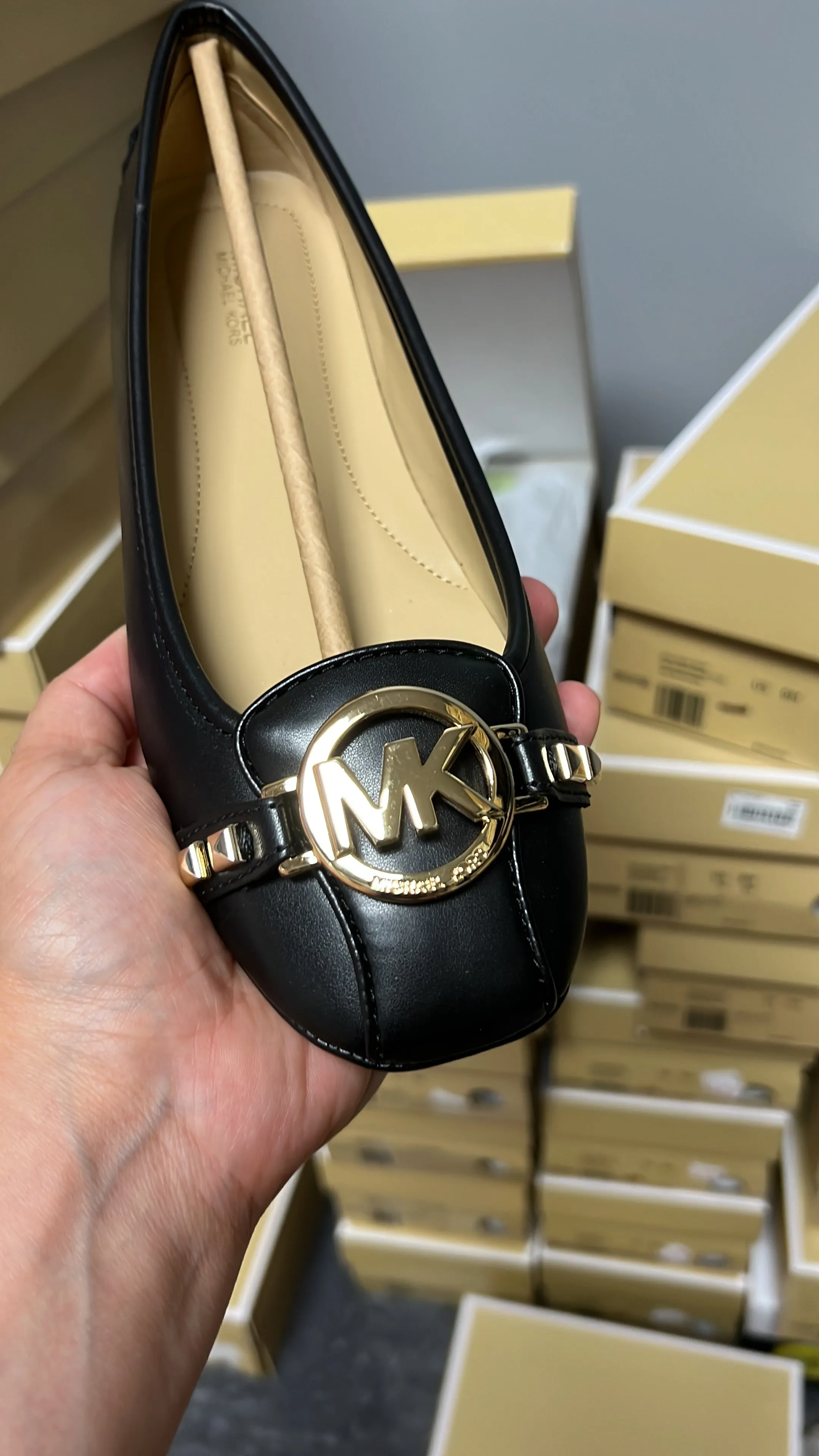 Michael Kors studded fulton ballet flats moccasins