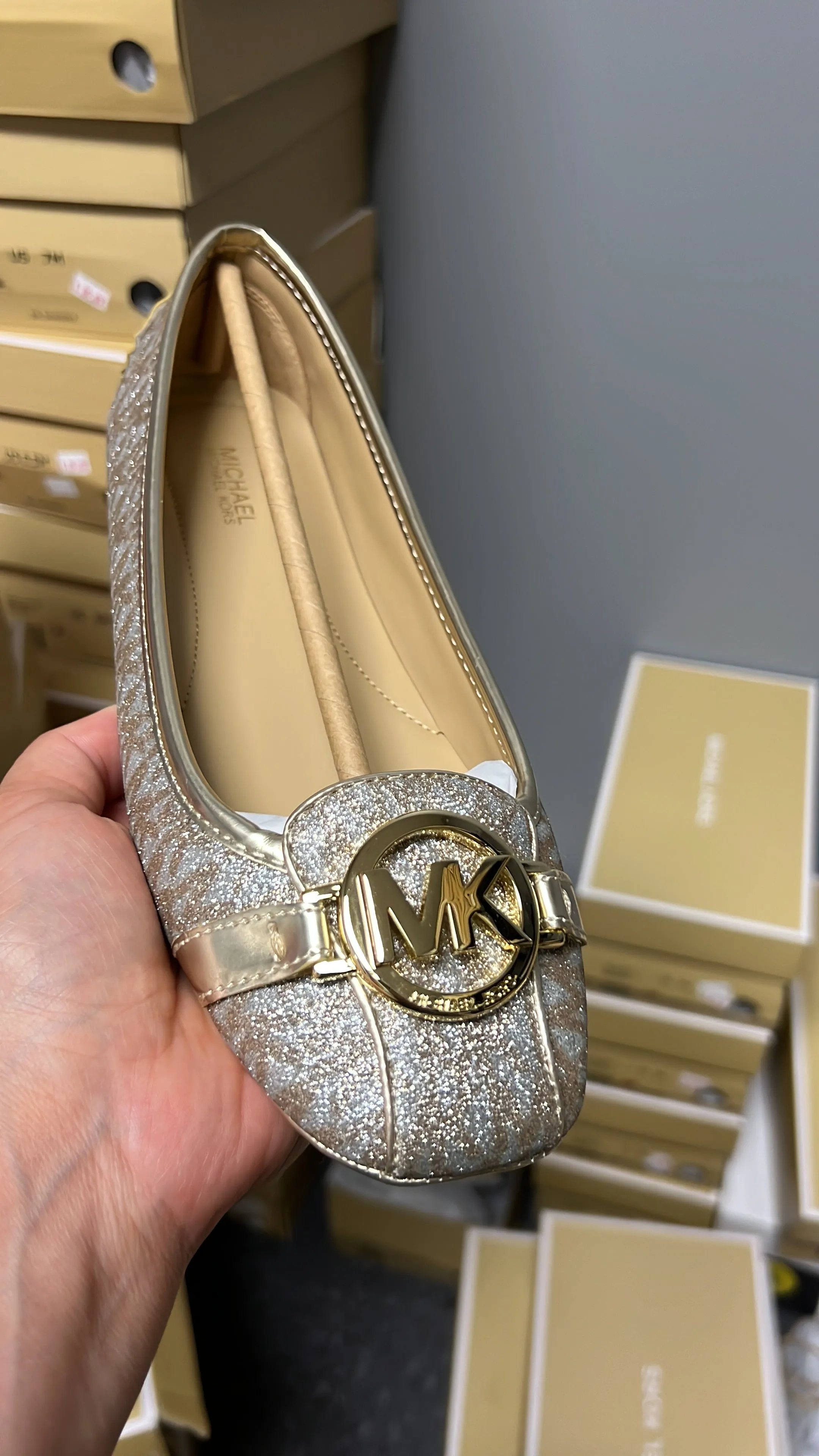 Michael Kors studded fulton ballet flats moccasins