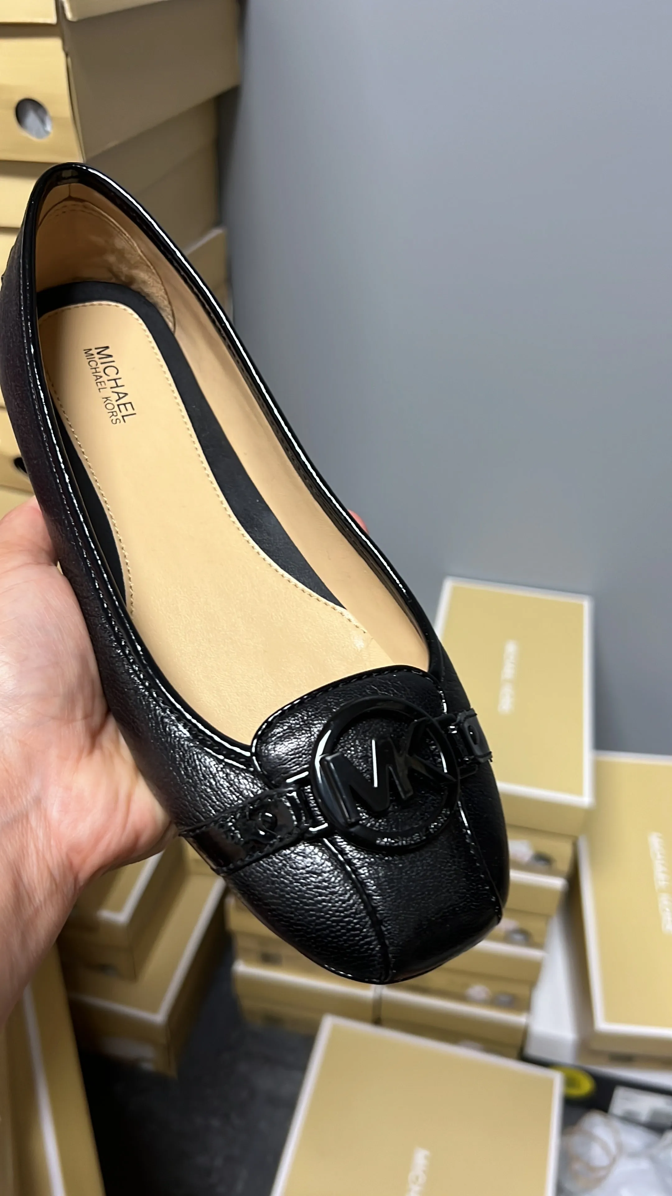 Michael Kors studded fulton ballet flats moccasins