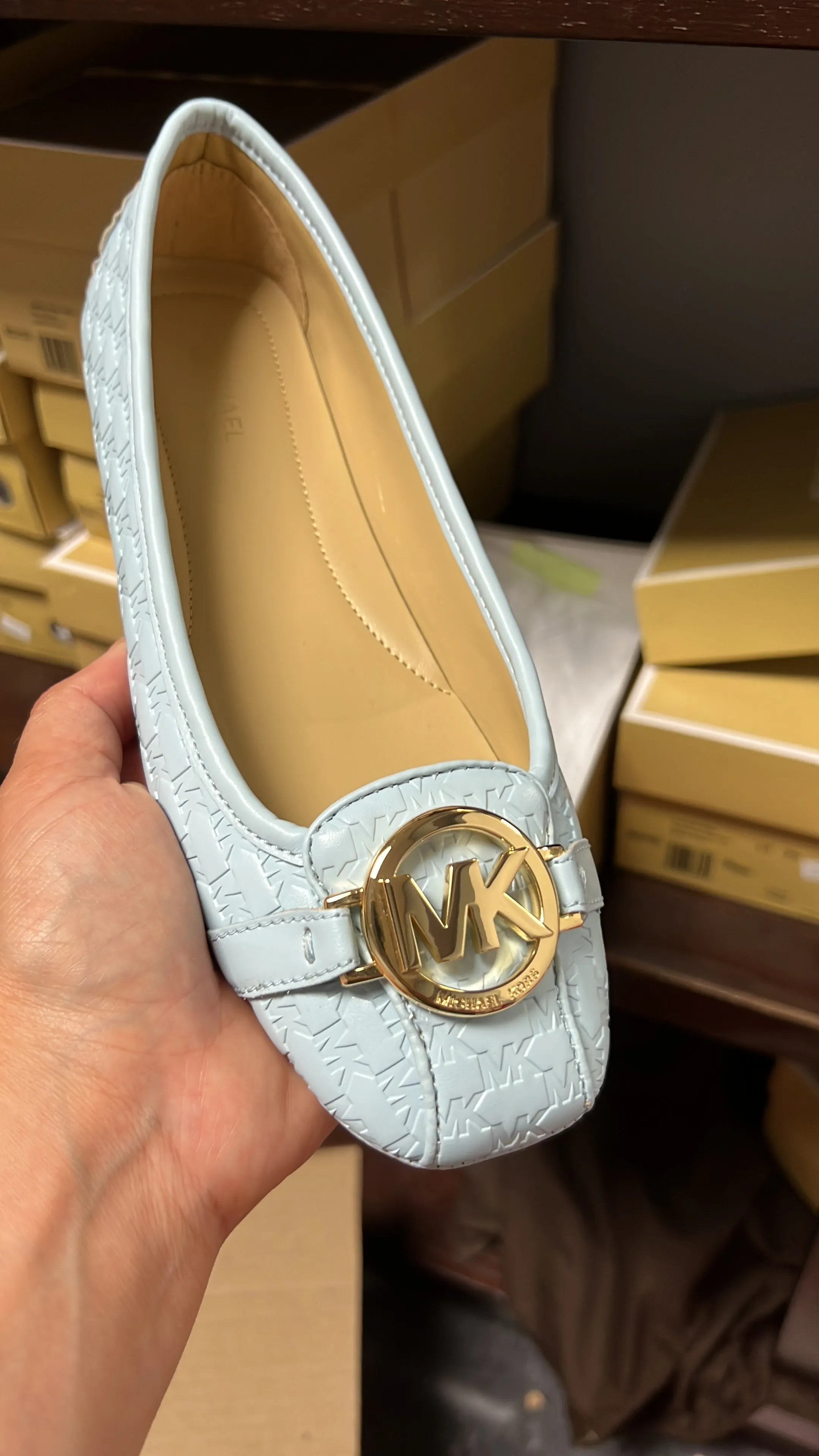 Michael Kors studded fulton ballet flats moccasins