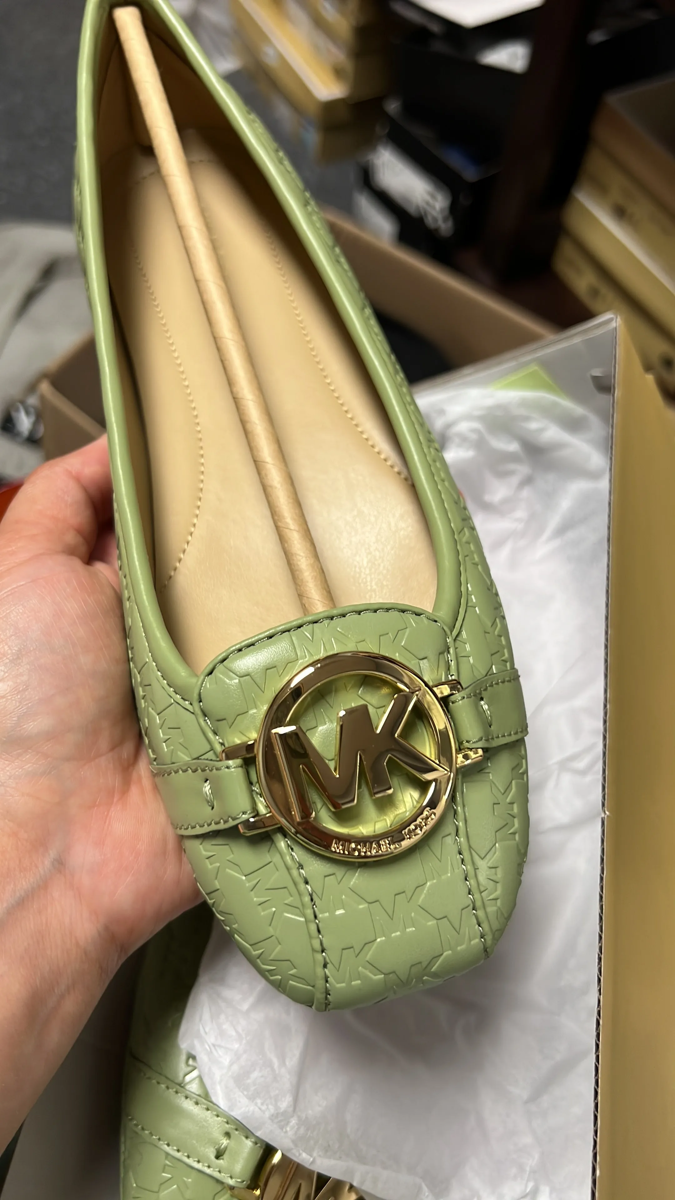 Michael Kors studded fulton ballet flats moccasins