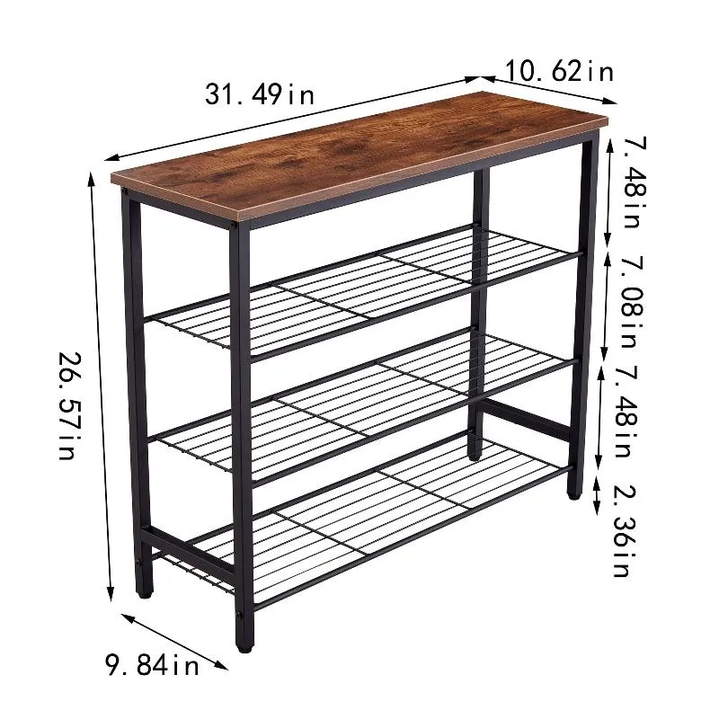 Modern Deluxe Stow 4-Tier Shoe Rack