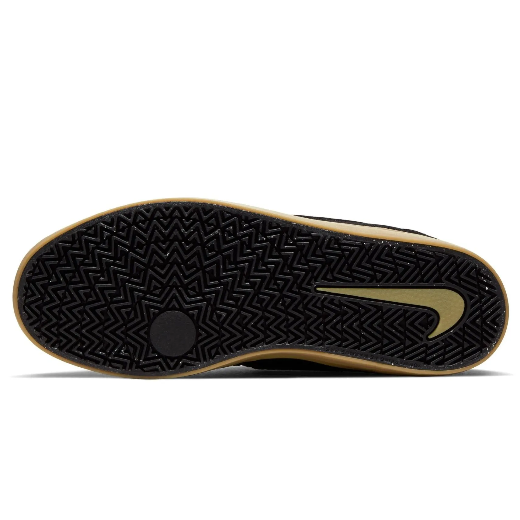 Nike SB Big Kids Check Canvas Skateboard Shoe - Black/Black-Gum Light Brown