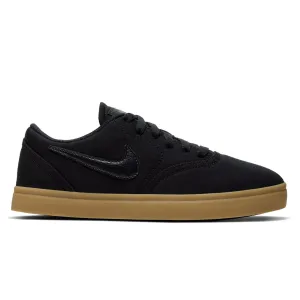 Nike SB Big Kids Check Canvas Skateboard Shoe - Black/Black-Gum Light Brown