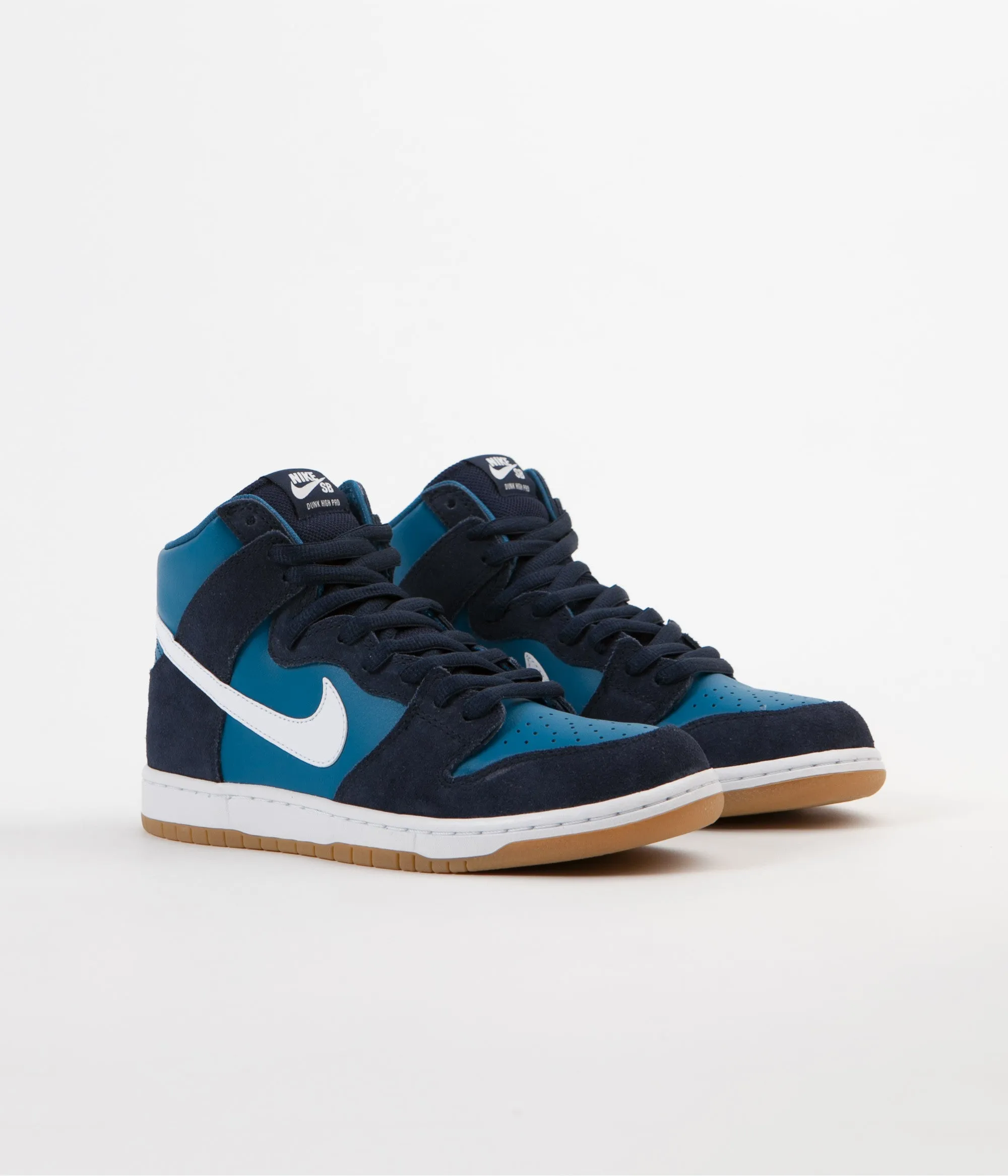 Nike SB Dunk High Pro Shoes - Obsidian / White - Industrial Blue
