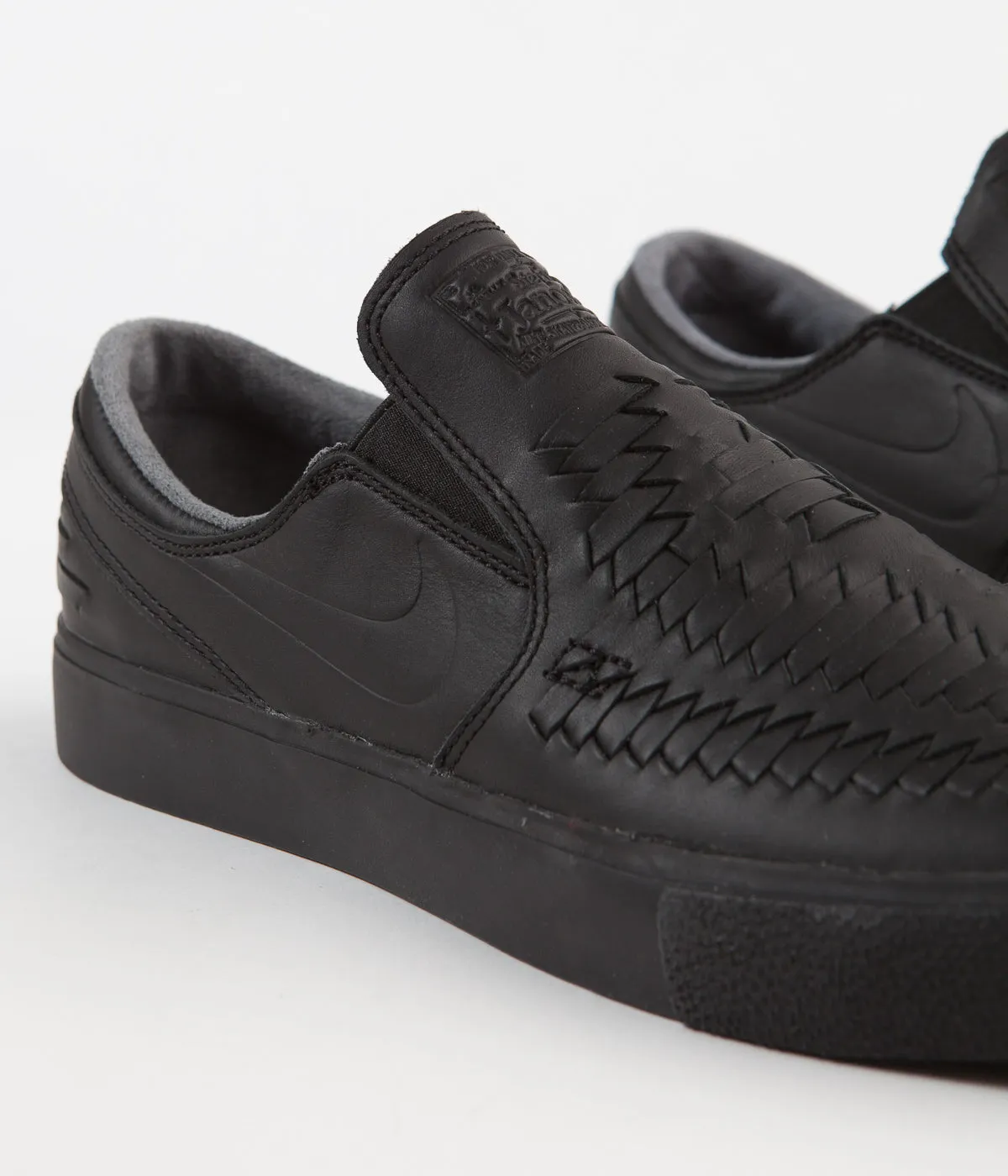Nike SB Janoski Slip On Remastered Crafted Shoes - Black / Black - Black - Black