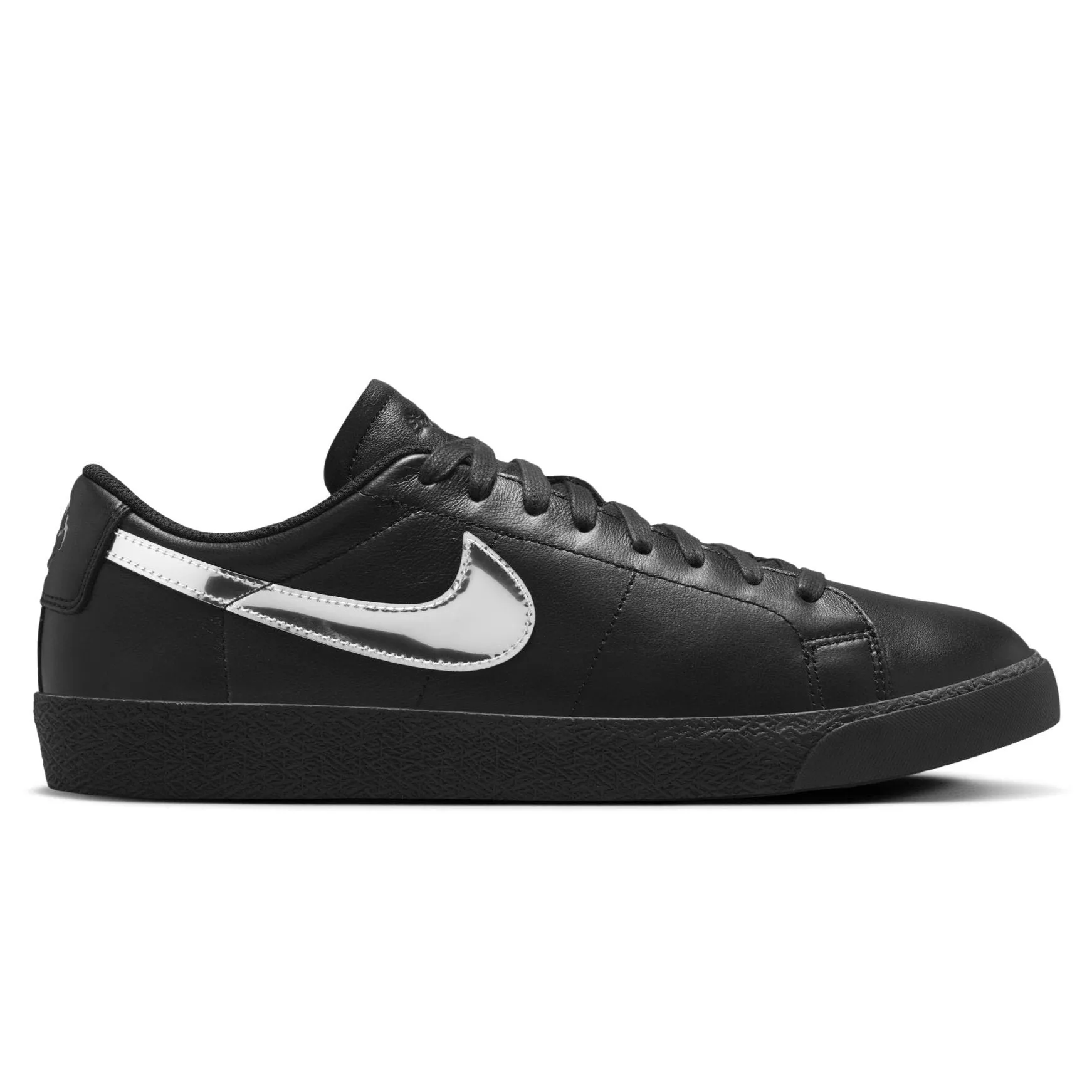 Nike SB X Dancer Blazer Low Skateboard Shoe - Black/Metallic Silver-Black