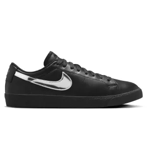 Nike SB X Dancer Blazer Low Skateboard Shoe - Black/Metallic Silver-Black