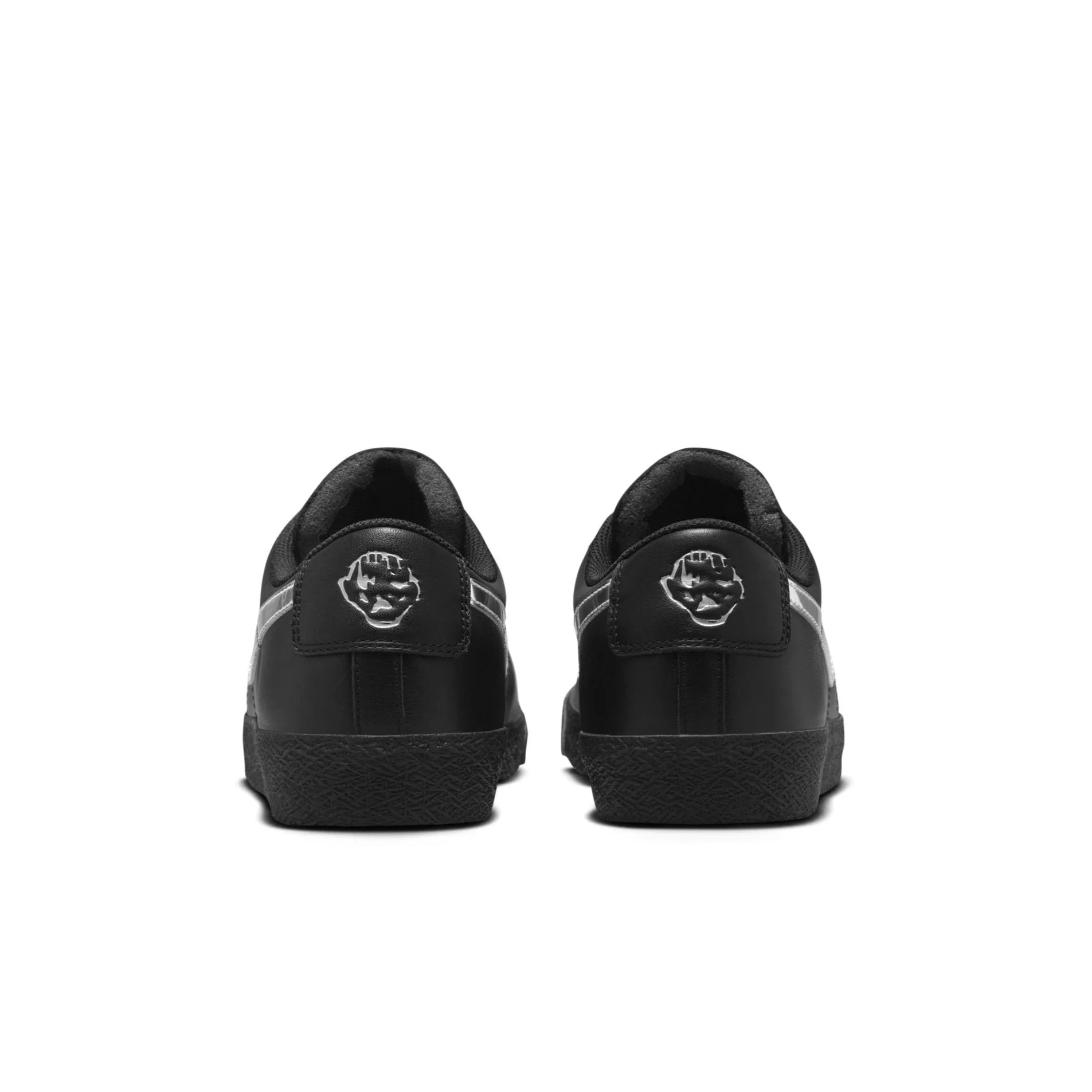 Nike SB X Dancer Blazer Low Skateboard Shoe - Black/Metallic Silver-Black