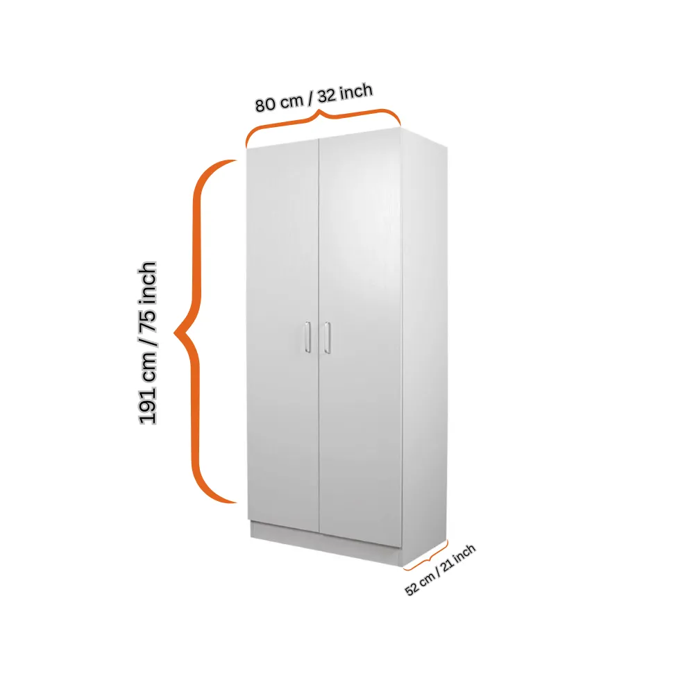 NNECN Two-Door Hanging Wardrobe