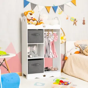 NNECW Kids Armoire Dresser with Mirror for Kids Room