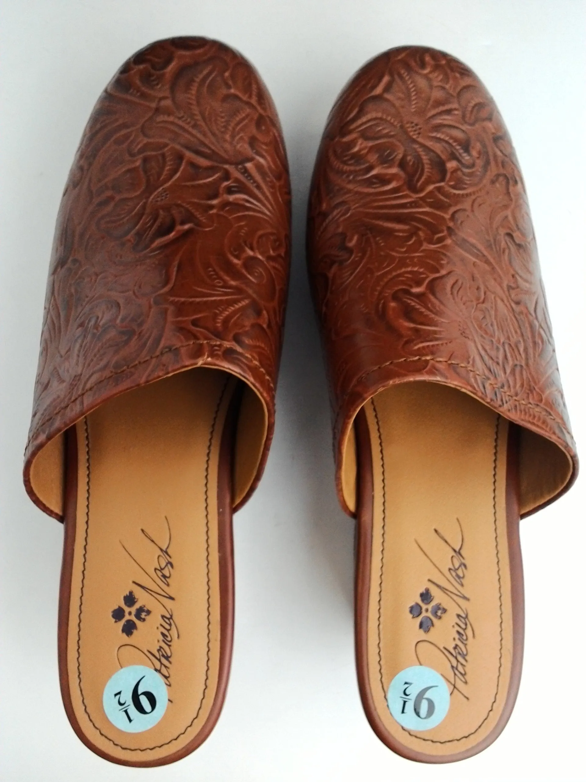 Patricia Nash Women's Laura Tan Leather Platform Size 9.5 M