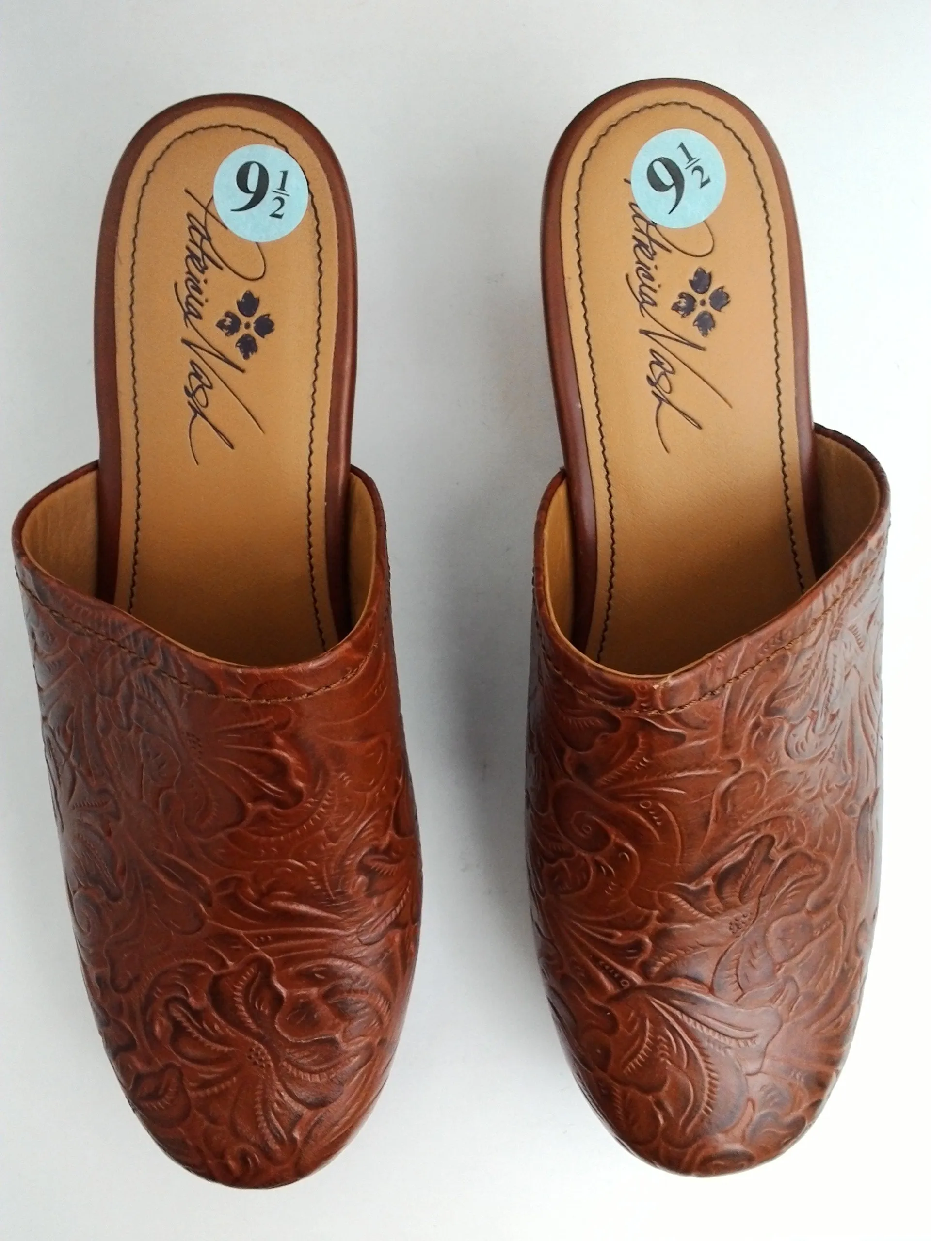Patricia Nash Women's Laura Tan Leather Platform Size 9.5 M