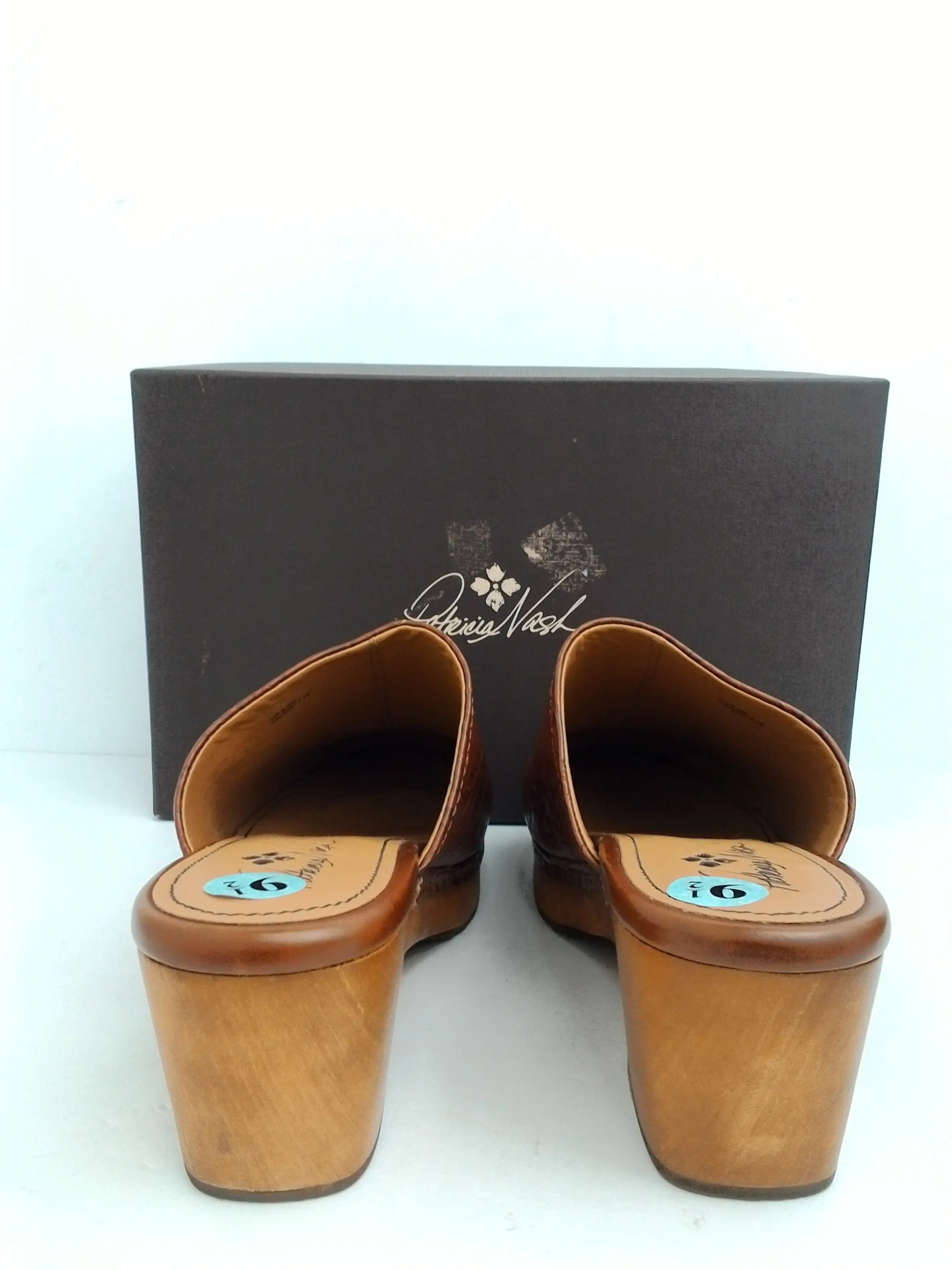 Patricia Nash Women's Laura Tan Leather Platform Size 9.5 M