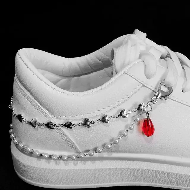 Pearls & Hearts Shoe Accessory