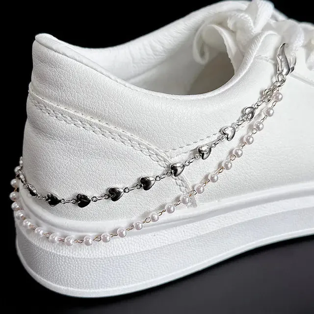 Pearls & Hearts Shoe Accessory