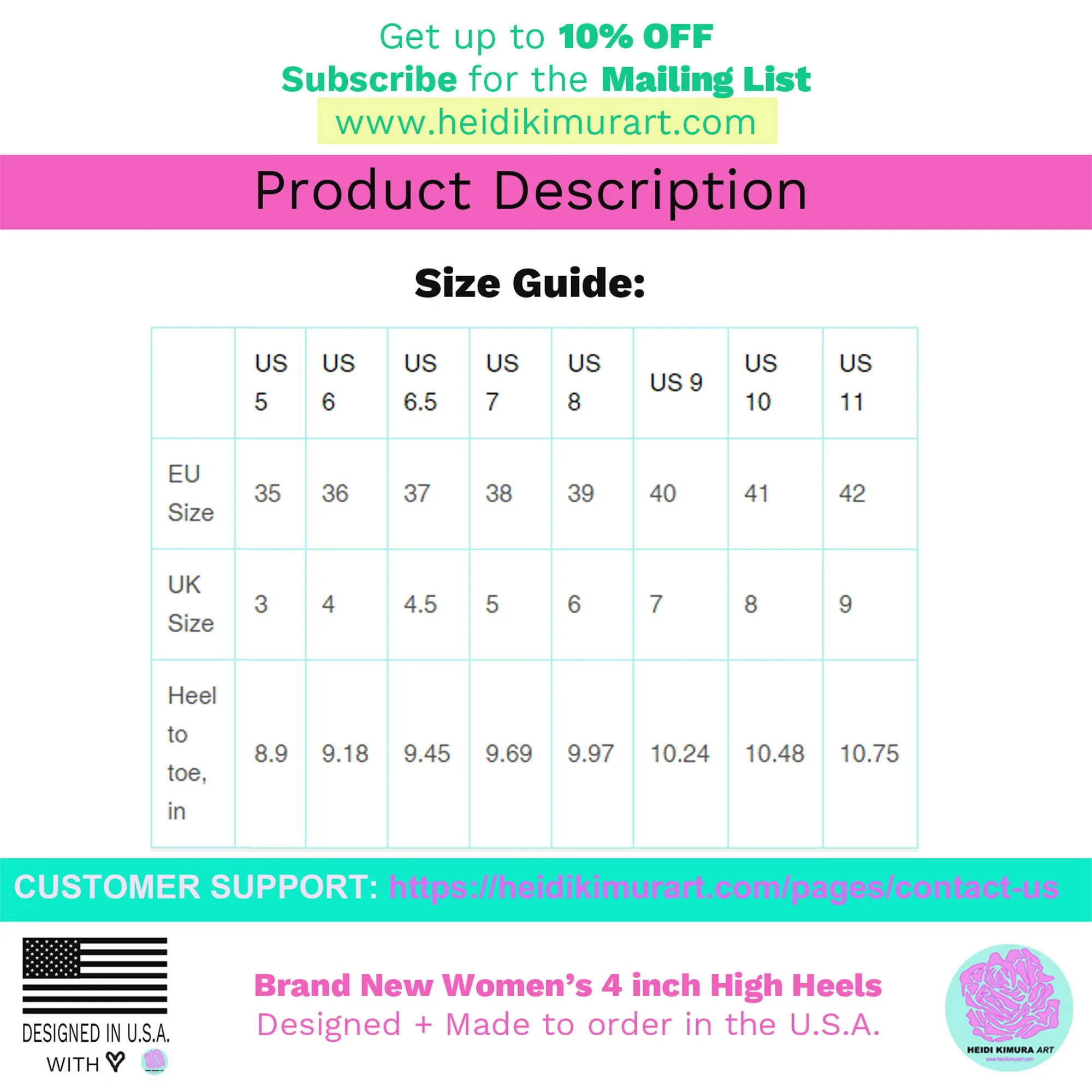 Pink Cute Heart Shaped Valentine's Day Print Women's 4 inch Platform Heels Shoes