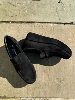 Pons Quintana Black Suede Platform Loafer