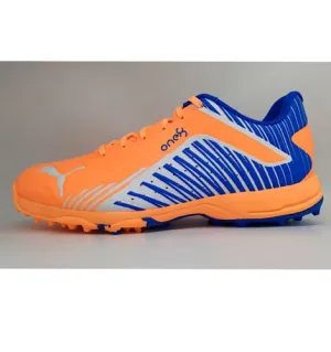 PUMA 22 FH Rubber Neon Citrus-Puma White-Bluemazing Cricket Shoes