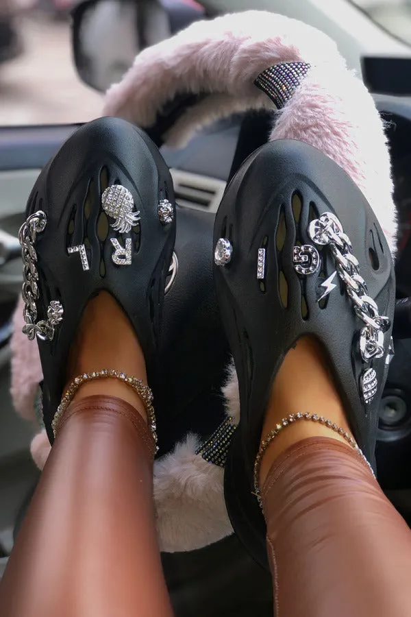 Purpdrank - Black Fashion Casual Hollowed Out Patchwork Closed Sport Shoes