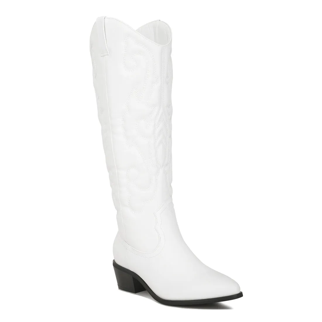 Reyes Patchwork Studded Cowboy Boots