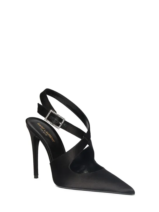 Saint Laurent   110mm Spontini satin slingback pumps 