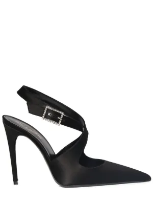 Saint Laurent   110mm Spontini satin slingback pumps 