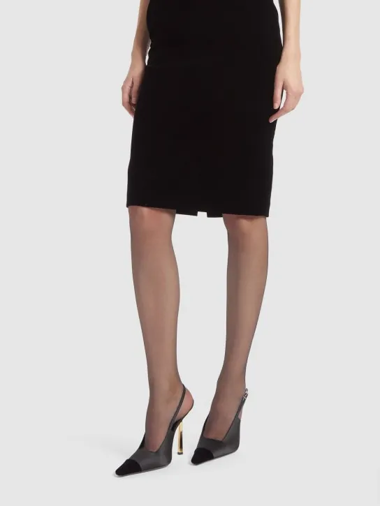 Saint Laurent   115mm Ines viscose blend pumps 