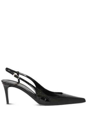 Saint Laurent   70mm Vendome croc embossed pumps 