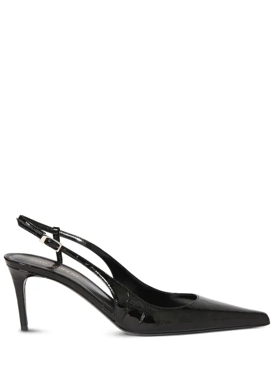Saint Laurent   70mm Vendome croc embossed pumps 