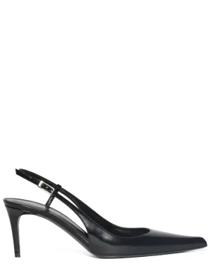 Saint Laurent   70mm Vendome leather slingback pumps 