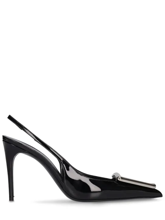 Saint Laurent   95mm Avenue leather slingback pumps 