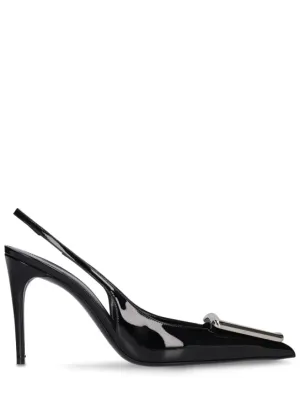 Saint Laurent   95mm Avenue leather slingback pumps 