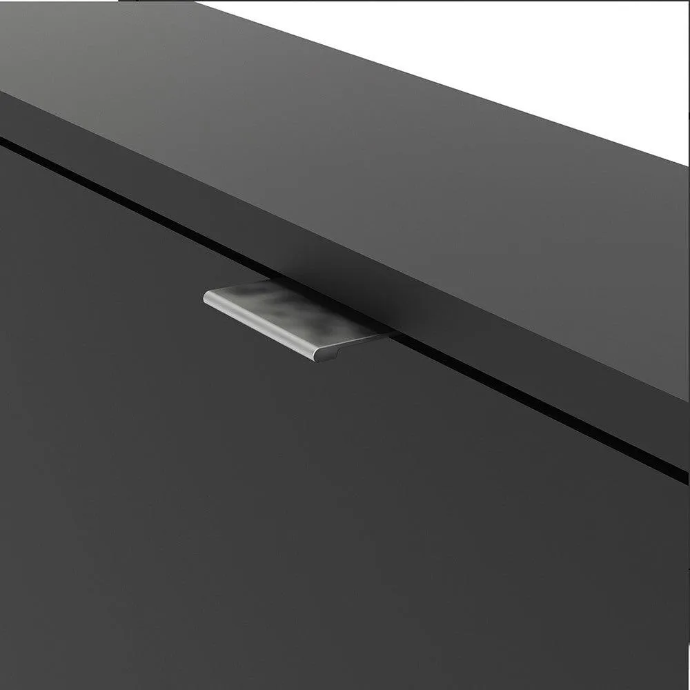 Shoe Cabinet 2 tilting doors Black Fast Delivery