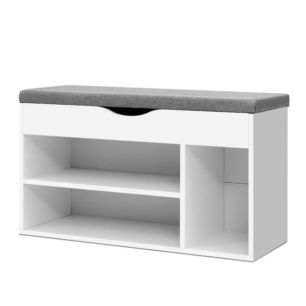 Shoe Cabinet Bench Seat Shoes Organiser Storage Rack Shelf White Cupboard Box