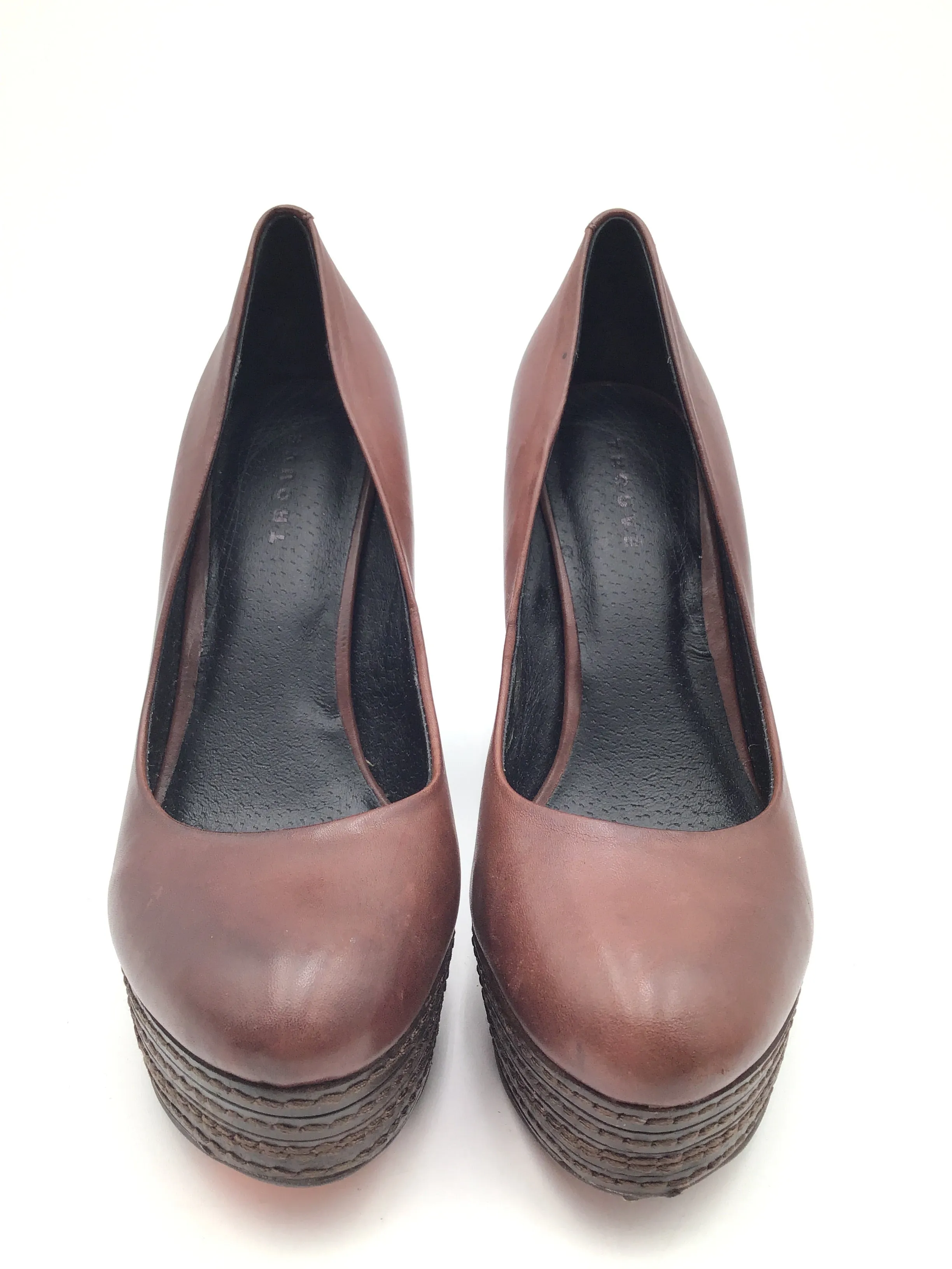 Shoes Heels Platform By Trouve In Brown, Size: 6.5